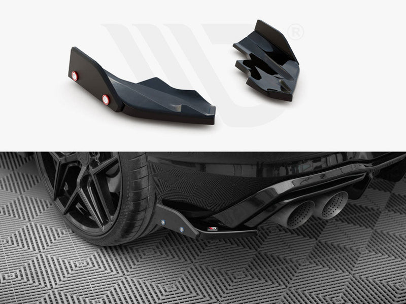 Maxton Design - Rear Side Splitters V.6 + Flaps Volkswagen Golf R Mk8