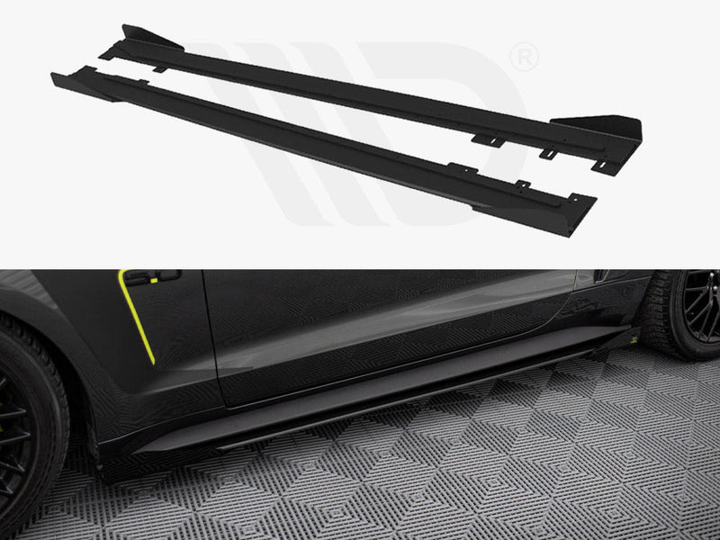Maxton Design - Street PRO Side Skirts Diffusers + Flaps Ford Mustang GT Mk6