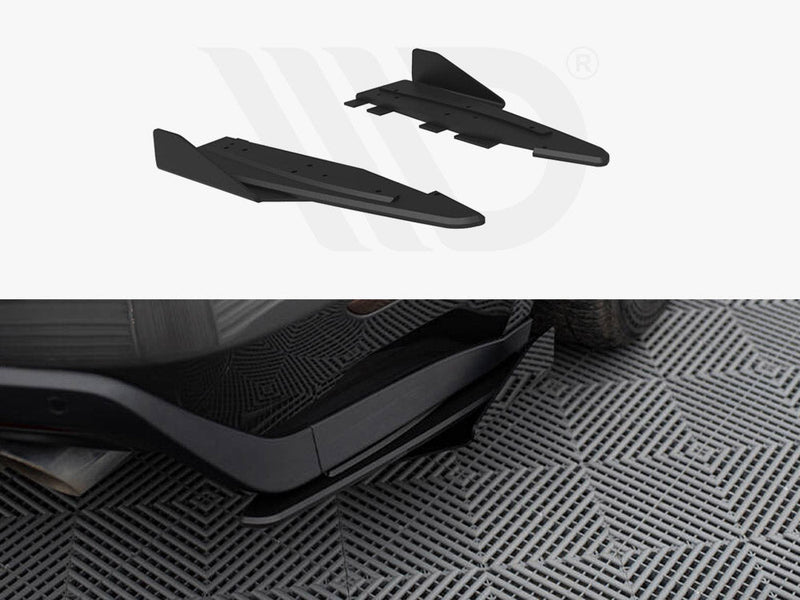 Maxton Design - Street Pro Rear Side Splitters + Flaps Ford Mustang GT Mk6