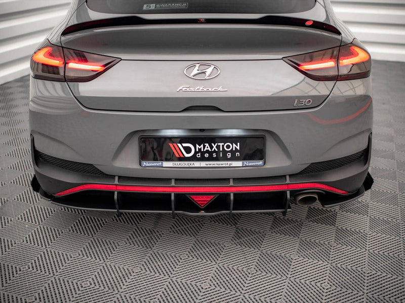 Maxton Design - Street PRO Rear Diffuser + Flaps Hyundai I30 Fastback N-Line Mk3 Facelift