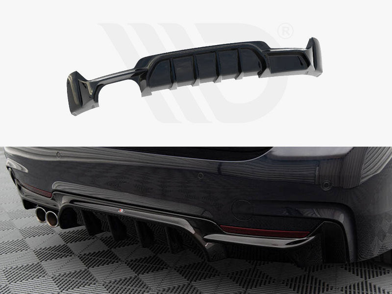 Maxton Design - REAR VALANCE BMW 4 COUPE / GRAN COUPE / CABRIO M-PACK F32 / F36 / F33 (VERSION WITH EXHAUST ON ONE SIDE)