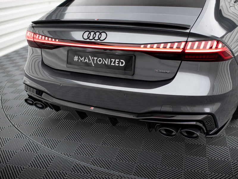 Maxton Design - REAR VALANCE + EXHAUST ENDS IMITATION AUDI A7 C8 S-LINE (2017-)