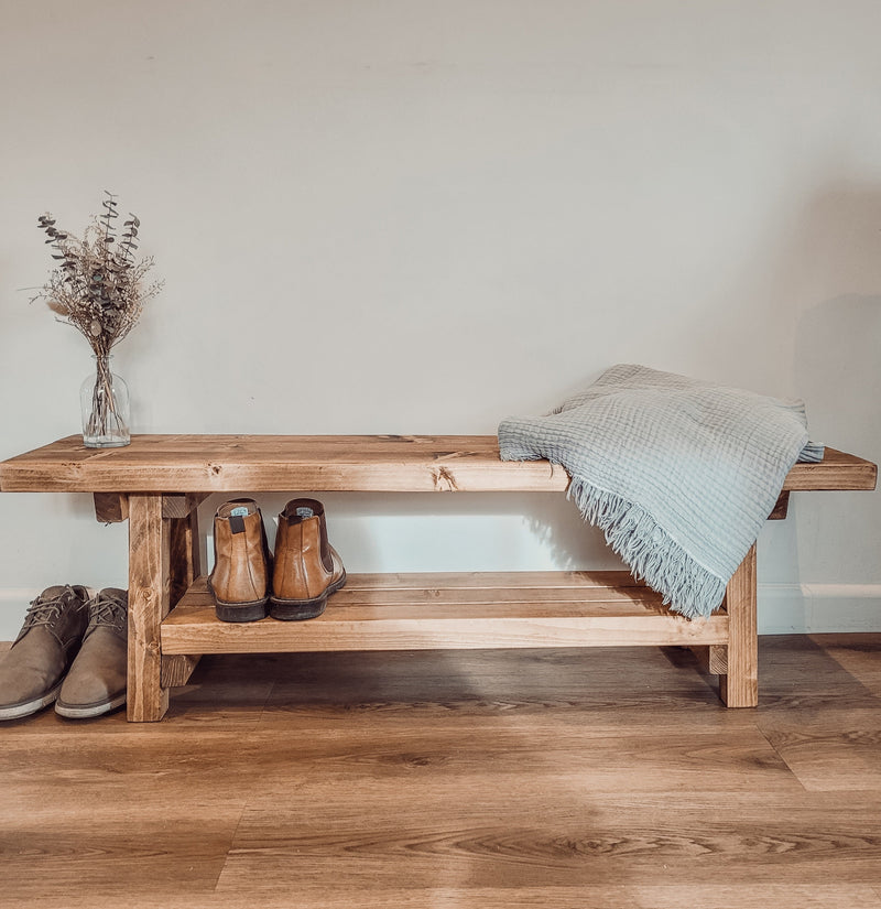 VORA Rustic Bench For Entryway