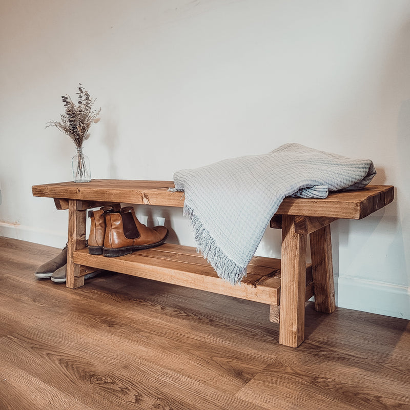 VORA Rustic Bench For Entryway