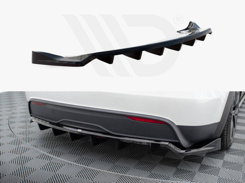 Maxton Design - CENTRAL REAR SPLITTER (VERTICAL BARS) TESLA MODEL X MK1 FACELIFT