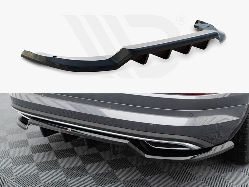 Maxton Design - CENTRAL REAR SPLITTER (VERTICAL BARS) SKODA KODIAQ SPORTLINE MK1 FACELIFT