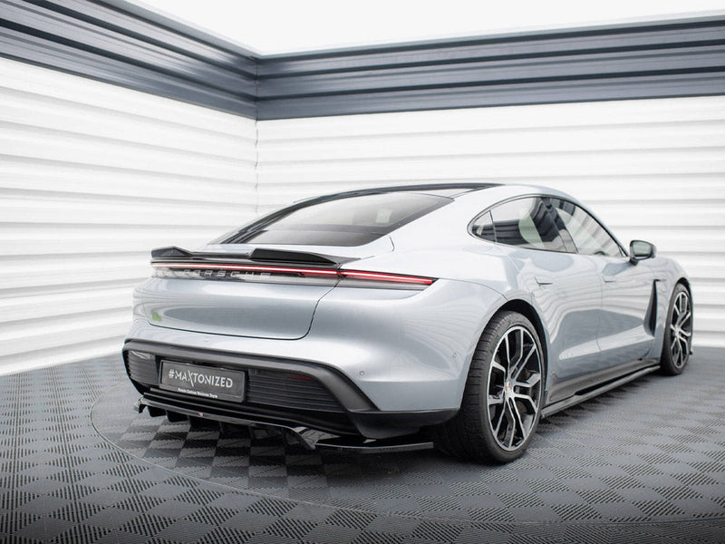 Maxton Design - CENTRAL REAR SPLITTER (VERTICAL BARS) PORSCHE TAYCAN / TAYCAN 4 / TAYCAN 4S / TAYCAN GTS MK1