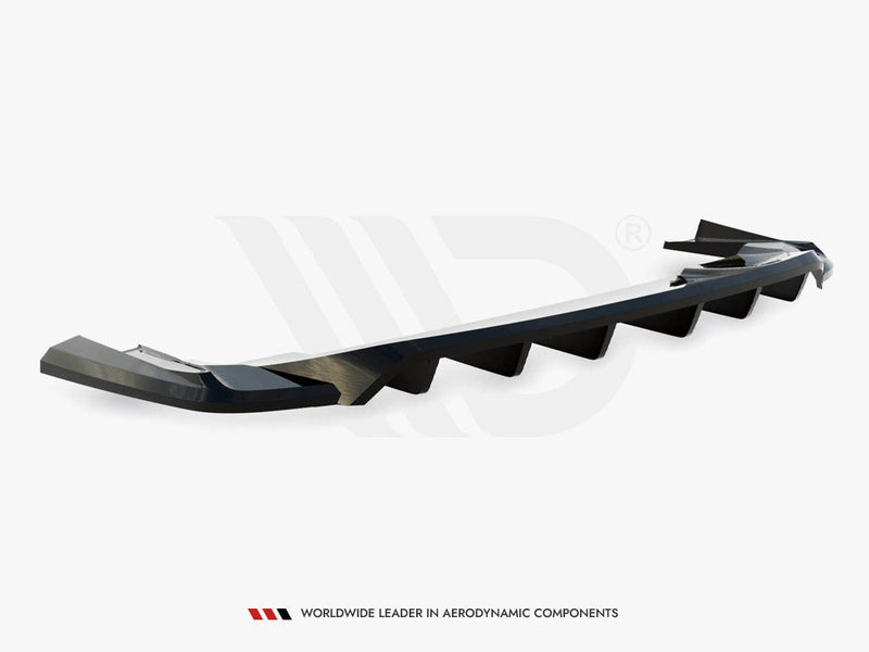 Maxton Design - CENTRAL REAR SPLITTER (VERTICAL BARS) PORSCHE TAYCAN / TAYCAN 4 / TAYCAN 4S / TAYCAN GTS MK1