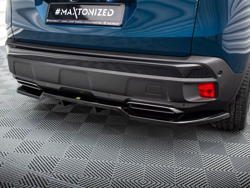 Maxton Design - CENTRAL REAR SPLITTER (VERTICAL BARS) PEUGEOT 3008 GT-LINE MK2 FACELIFT