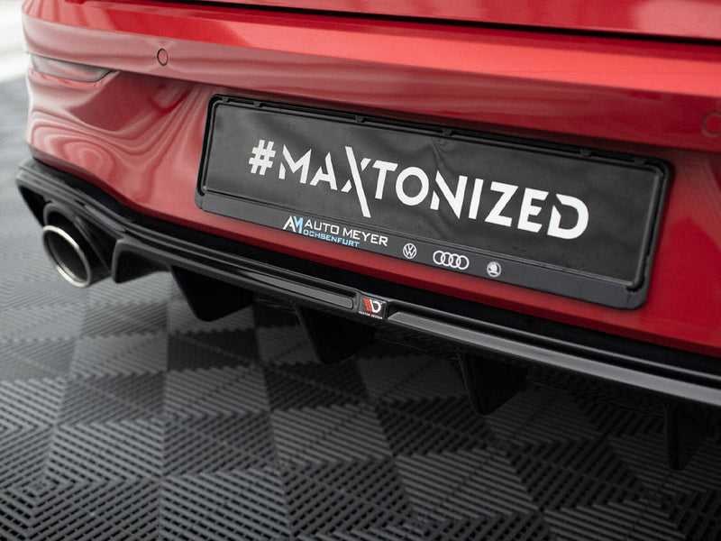Maxton Design - REAR VALANCE + EXHAUST ENDS IMITATION VOLKSWAGEN GOLF GTE MK8