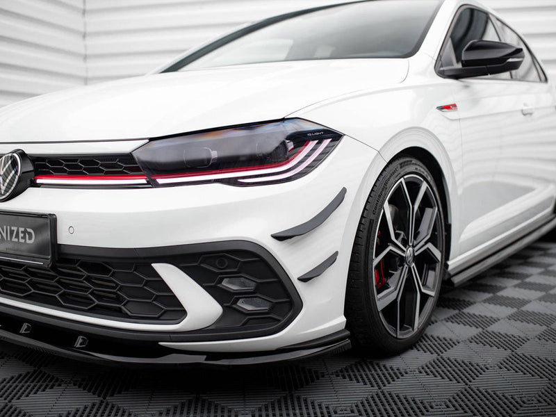 Maxton Design - FRONT BUMPER WINGS (CANARDS) VOLKSWAGEN POLO GTI MK6 FACELIFT