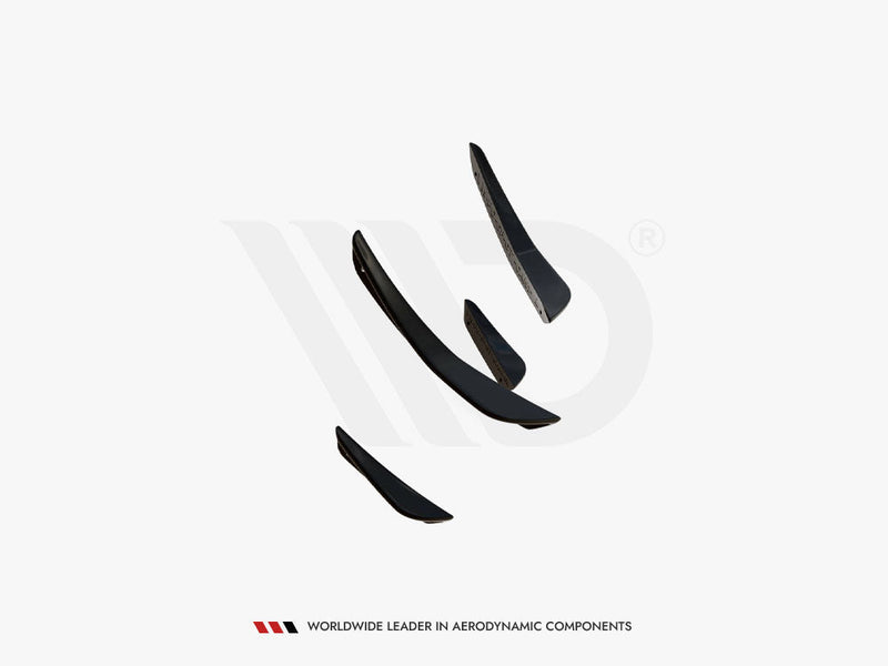 Maxton Design - FRONT BUMPER WINGS (CANARDS) VOLKSWAGEN POLO GTI MK6 FACELIFT