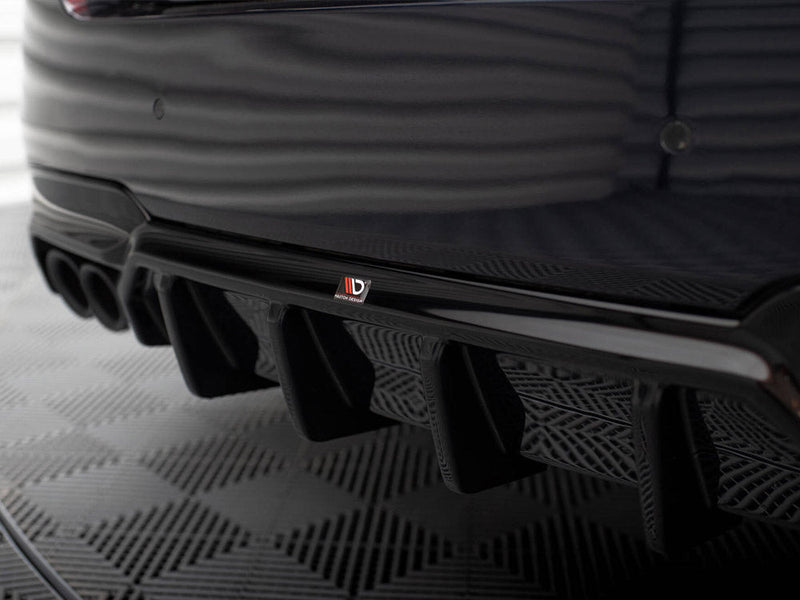 Maxton Design - REAR VALANCE V.2 BMW 5 M-PACK F10 (VERSION WITH TWO DOUBLE EXHAUSTS)