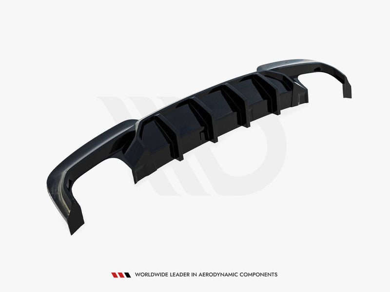 Maxton Design - REAR VALANCE V.2 BMW 5 M-PACK F10 (VERSION WITH TWO DOUBLE EXHAUSTS)