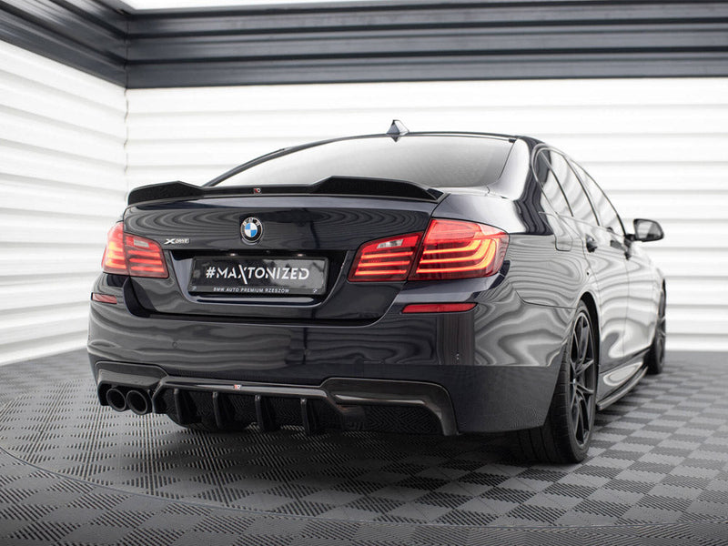 Maxton Design - REAR VALANCE V.2 BMW 5 M-PACK F10 (VERSION WITH DOUBLE EXHAUST ON ONE SIDE)