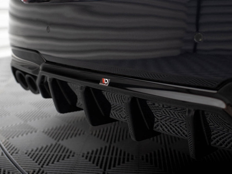 Maxton Design - REAR VALANCE V.2 BMW 5 M-PACK F10 (VERSION WITH DOUBLE EXHAUST ON ONE SIDE)