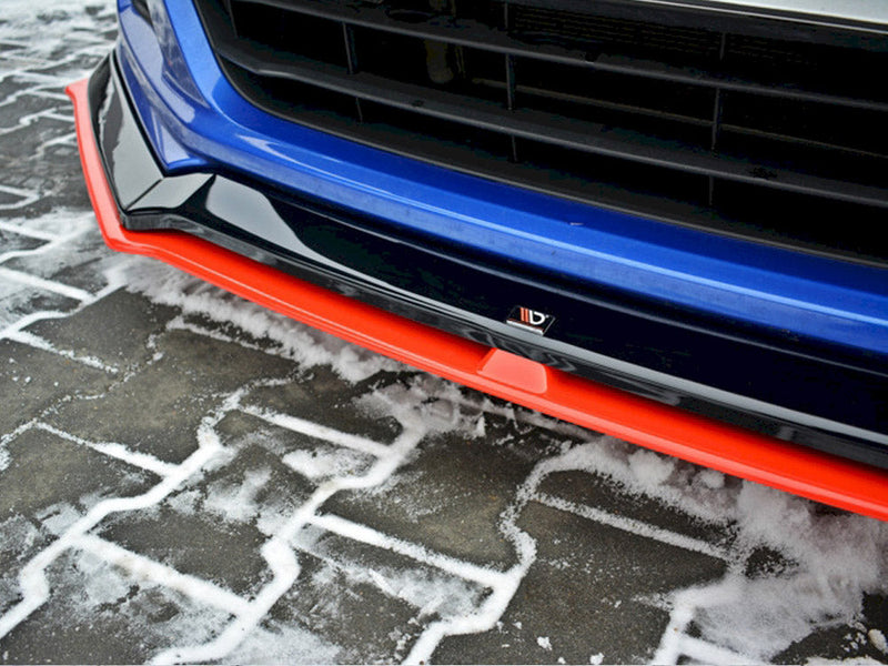 Maxton Design - Front Splitter V.5 Subaru BRZ Mk1 Facelift (BLACK AND RED)