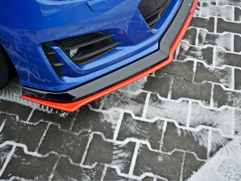 Maxton Design - Front Splitter V.5 Subaru BRZ Mk1 Facelift (BLACK AND RED)