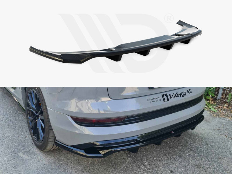 Maxton Design - CENTRAL REAR SPLITTER (VERTICAL BARS) AUDI E-TRON S-LINE