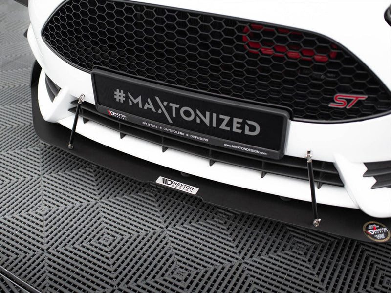 Maxton Design - Front racing splitter Fiesta MK7 ST facelift (With wings)