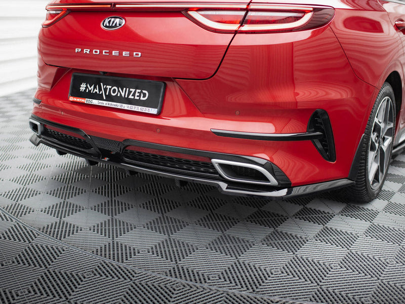 Maxton Design - CENTRAL REAR SPLITTER (VERTICAL BARS) KIA PROCEED GT-LINE MK1