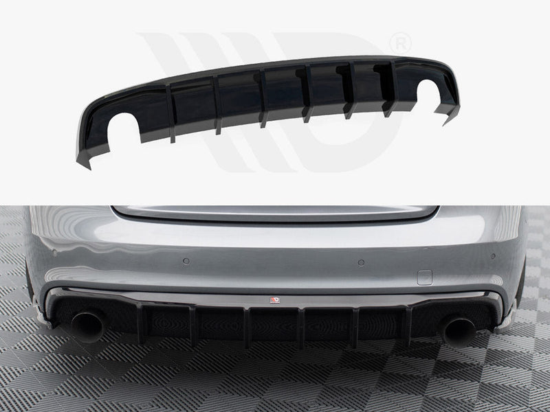 Maxton Design - REAR VALANCE AUDI A5 S-LINE COUPE / SPORTBACK 8T FACELIFT (VERSION WITH SINGLE EXHAUSTS ON BOTH SIDES)