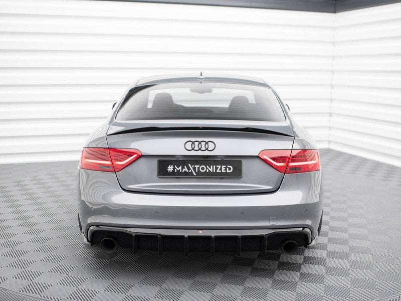 Maxton Design - REAR VALANCE AUDI A5 S-LINE COUPE / SPORTBACK 8T FACELIFT (VERSION WITH SINGLE EXHAUSTS ON BOTH SIDES)