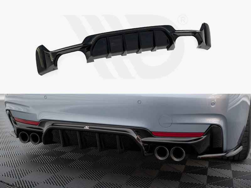 Maxton Design - REAR VALANCE BMW 4 COUPE / GRAN COUPE / CABRIO M-PACK F32 / F36 / F33 (VERSION WITH DUAL EXHAUSTS ON BOTH SIDES)