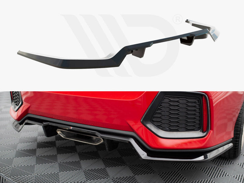 Maxton Design - Central Rear Splitter (Vertical Bars) Honda Civic SI Mk10