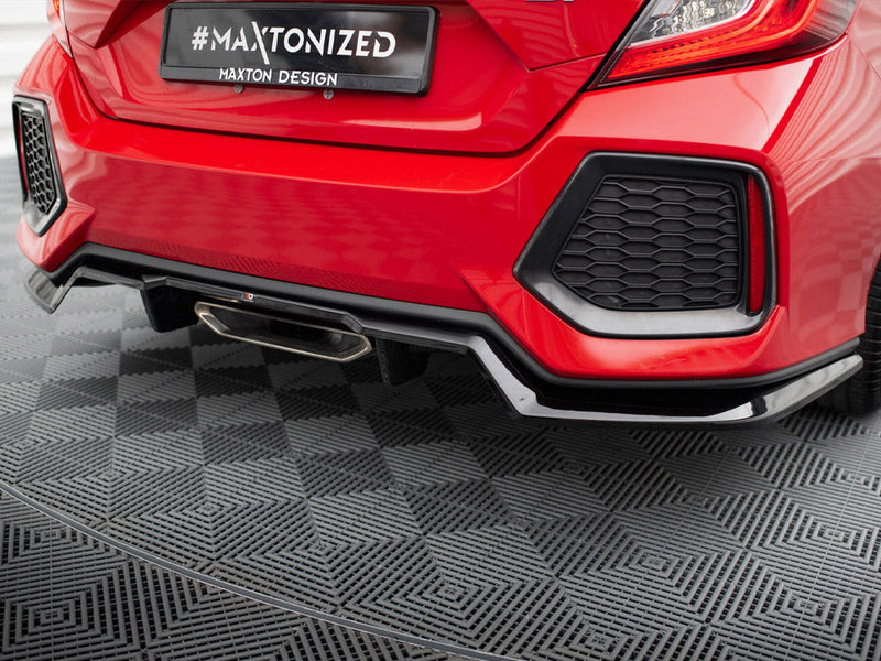 Maxton Design - Central Rear Splitter (Vertical Bars) Honda Civic SI Mk10