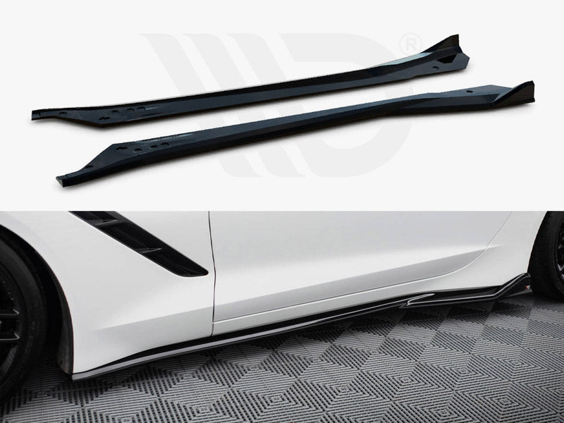 Maxton Design - Side Skirts Diffusers V.2 Chevrolet Corvette C7