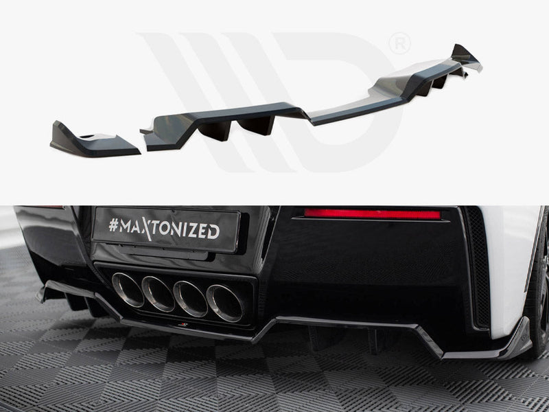 Maxton Design - Central Rear Splitter (Vertical Bars) + Rear Side Splitters Chevrolet Corvette C7