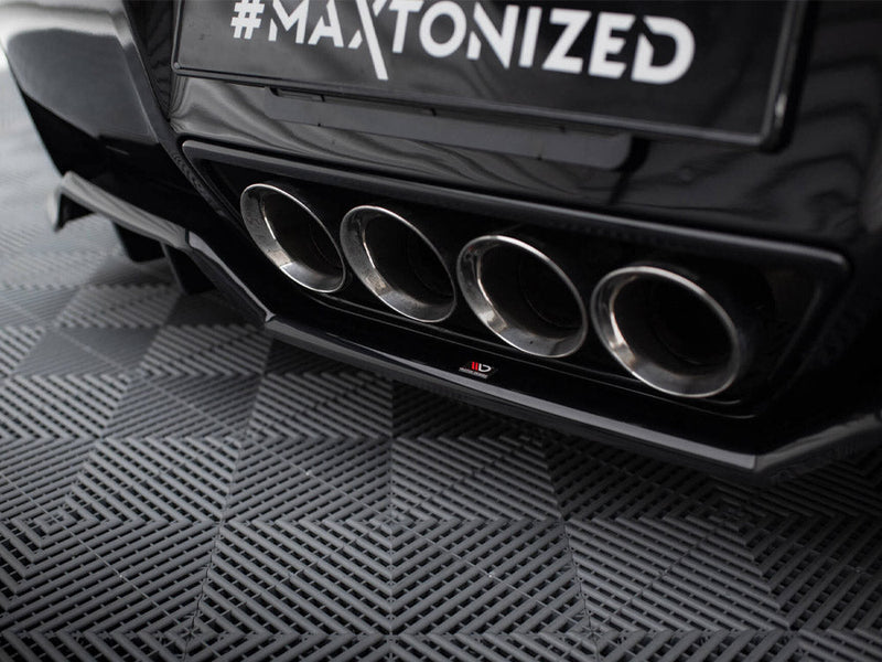 Maxton Design - Central Rear Splitter (Vertical Bars) + Rear Side Splitters Chevrolet Corvette C7