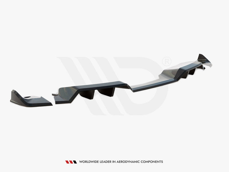 Maxton Design - Central Rear Splitter (Vertical Bars) + Rear Side Splitters Chevrolet Corvette C7