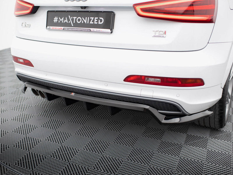 Maxton Design - Rear Splitter (Vertical Bars) Audi Q3 S-Line 8U