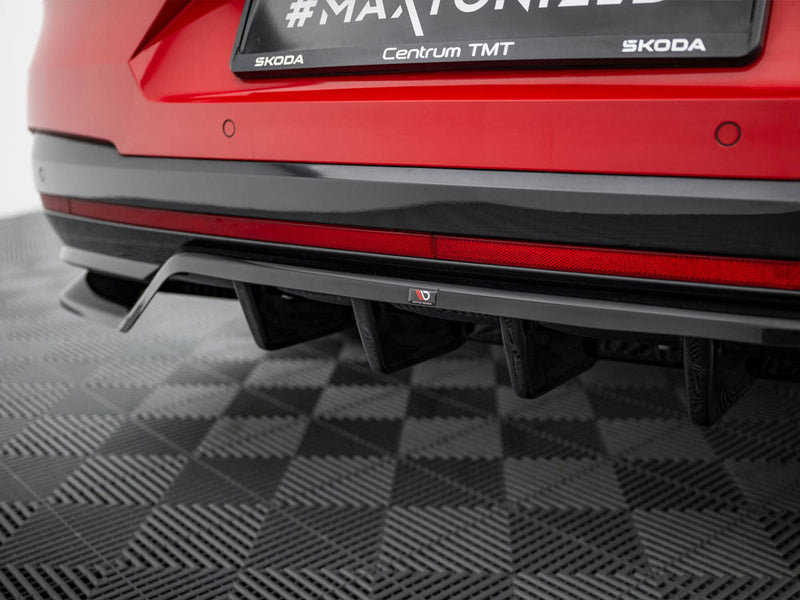 Maxton Design - REAR SPLITTER (VERTICAL BARS) SKODA ENYAQ COUPE IV