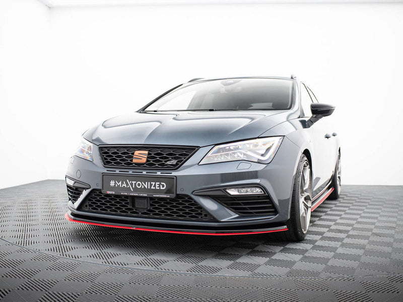 Maxton Design - Front Splitter V.3 Seat Leon Cupra / FR Mk3 FL