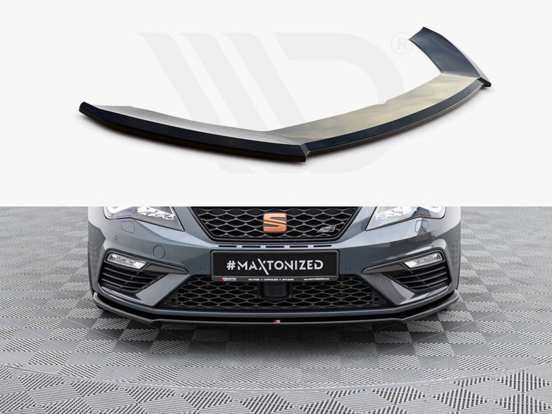 Maxton Design - FRONT SPLITTER V4 SEAT LEON CUPRA/ FR MK3 FACELIFT (2017-2020)