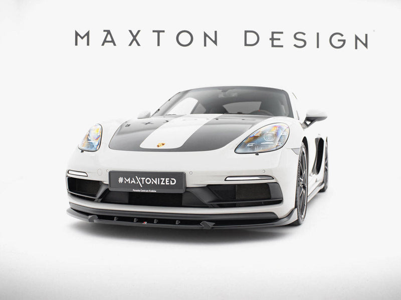 Maxton Design - Front Splitter V.2 Porsche 718 Cayman GTS 982c