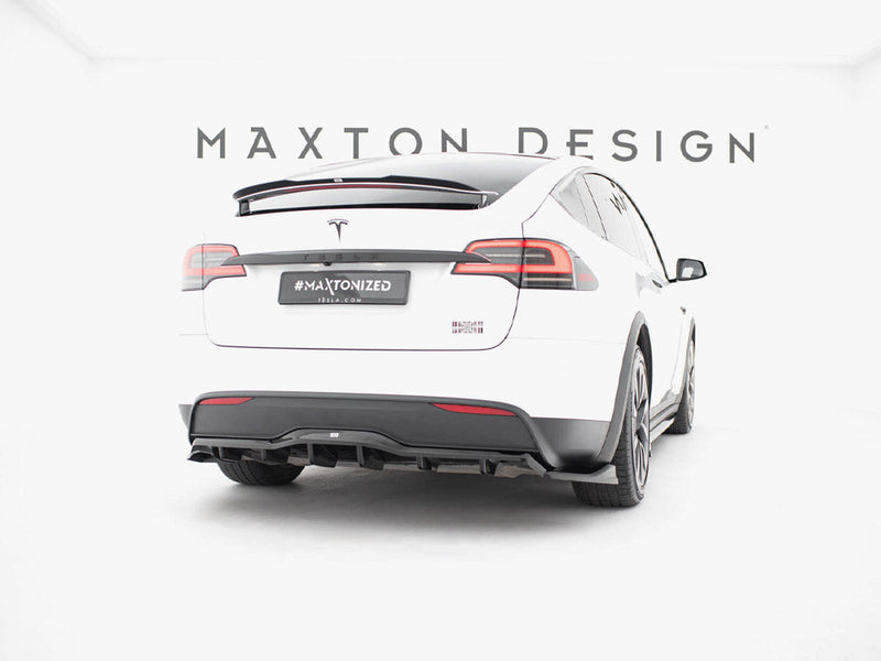 Maxton Design - Rear Splitter (Vertical Bars) V.2 Tesla Model X Mk1 Facelift