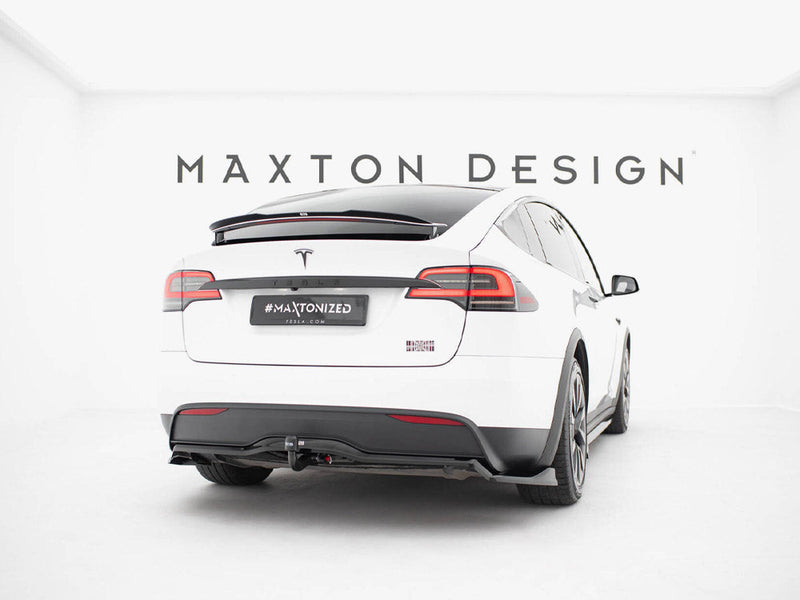 Maxton Design - Rear Splitter (Vertical Bars) V.2 Tesla Model X Mk1 Facelift