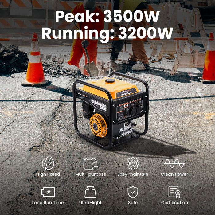 3500w Inverter Petrol Generator 4 Stroke Engine for Camping 26KG Lightweight