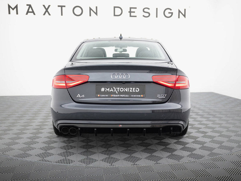 Maxton Design - Rear Valance Audi A4 B8 Facelift (Single side dual exhaust version)