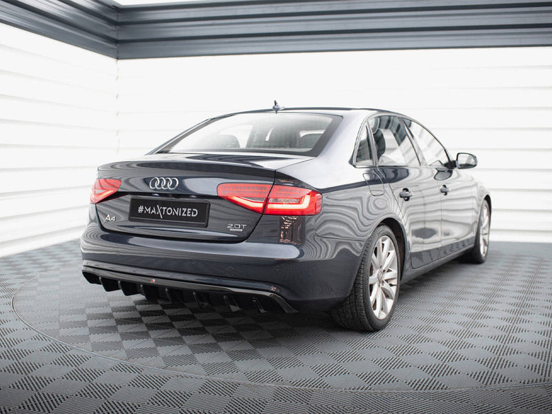 Maxton Design - Rear Valance Audi A4 B8 Facelift (Single side dual exhaust version)