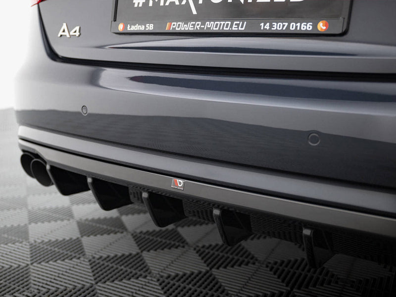 Maxton Design - Rear Valance Audi A4 B8 Facelift (Single side dual exhaust version)
