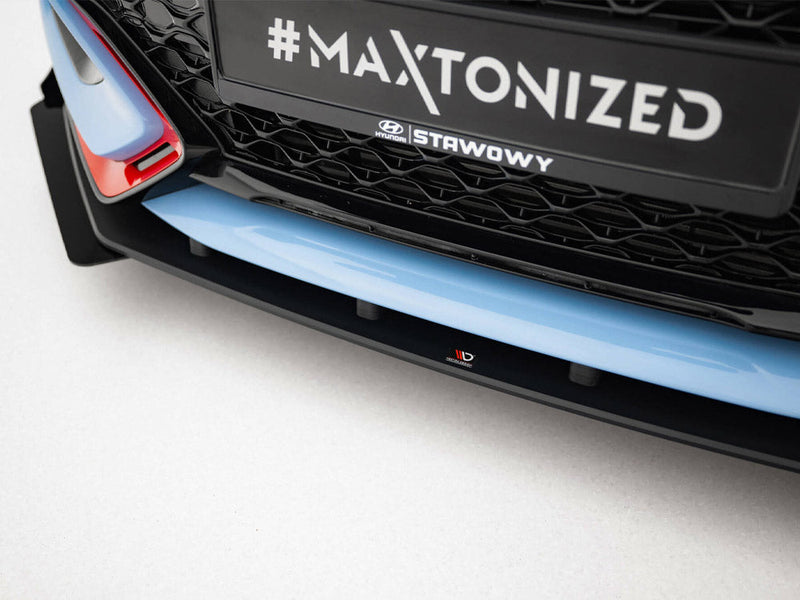 Maxton Design - Street PRO Front Splitter + Flaps Hyundai Veloster N Mk2