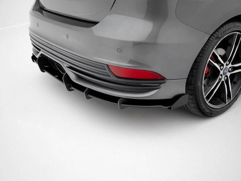 Maxton Design - Street PRO Rear Diffuser + Flaps Ford Focus ST Mk3 Facelift