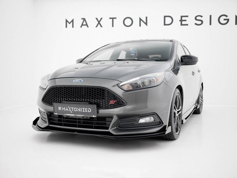 Maxton Design - Street PRO Front Splitter + Flaps Ford Focus ST Mk3 Facelift