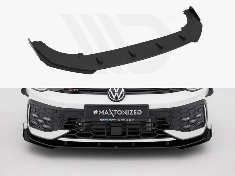 Maxton Design - Street PRO Front Splitter + Flaps Volkswagen Golf GTI / GTE / R-Line Mk8 Facelift