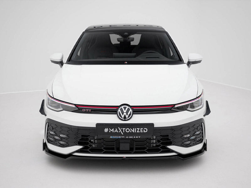 Maxton Design - Front Splitter V.3 + Flaps Volkswagen Golf GTI / GTE / R-Line Mk8 Facelift